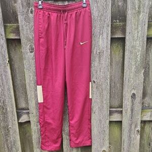 Nike Dri-fit MAROON Break Away Snap Track Pants Sz S